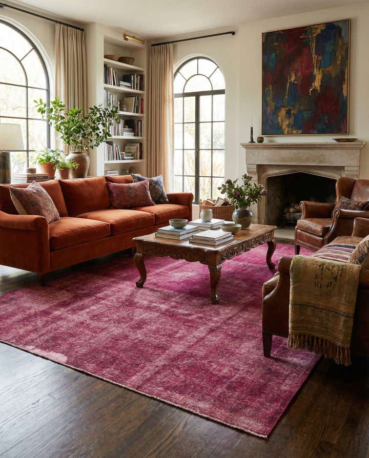 9' 7 x 11' 4 Hand Knotted Ultra Vintage Persian Wool Square Rug