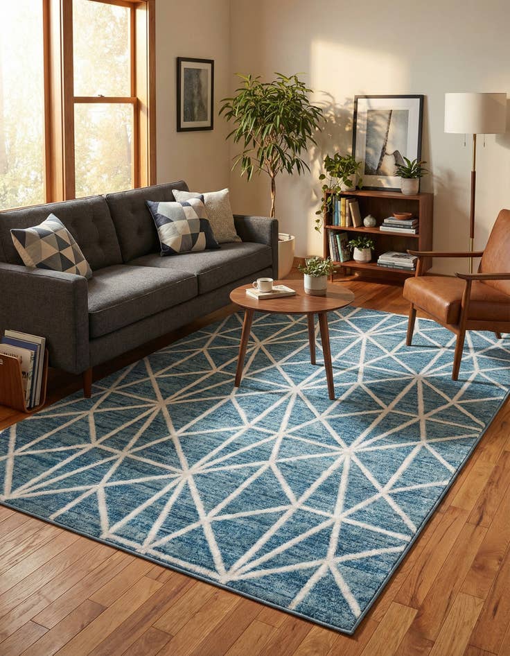 Detail image of 5' x 8' Lattice Trellis Rug