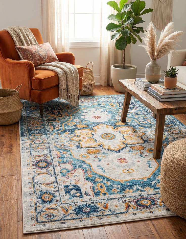 Detail image of 5' 3 x 8' Madeline Vintage Rug