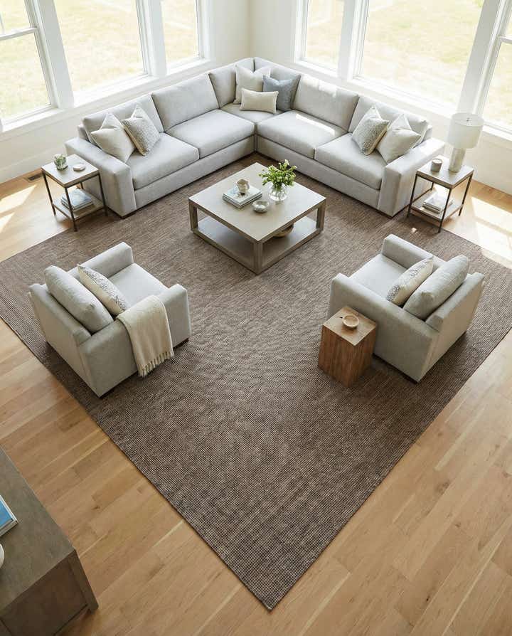 10' x 10' Easy-Clean Solid Indoor / Outdoor Square Rug
