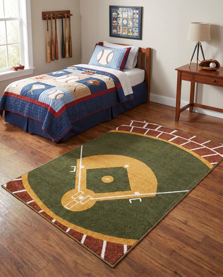 Detail image of 4' x 6' Sports Washable Rug