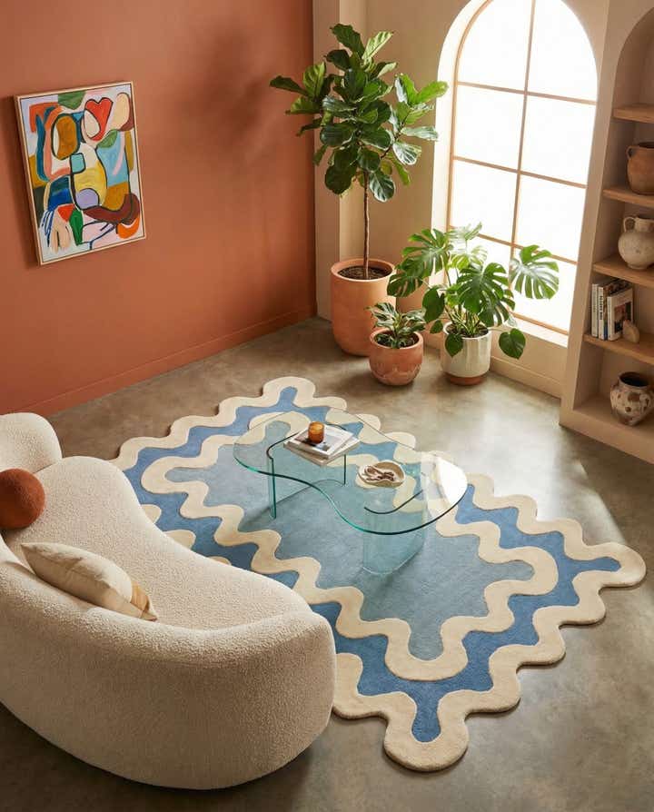 5' 1 x 8' Happy Rugs Wiggles Wool