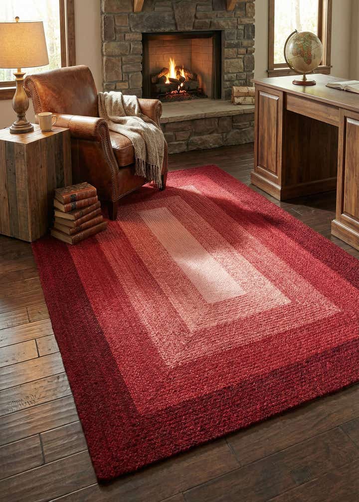 5' 1 x 8' Handmade Hand Braided Wool Rug