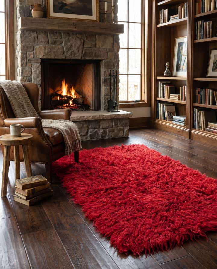 2' 7 x 4' 10 Hand Knotted Moroccan Wool Rug