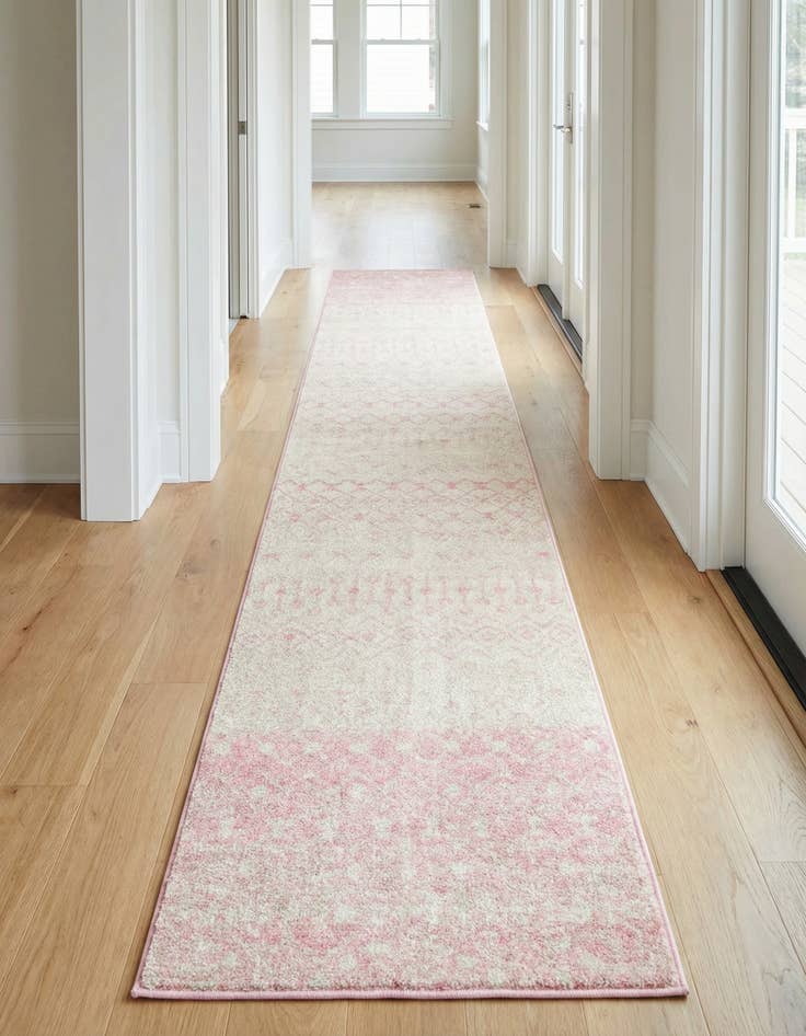 Detail image of 3' 3 x 16' 5 Moroccan Trellis Runner Rug