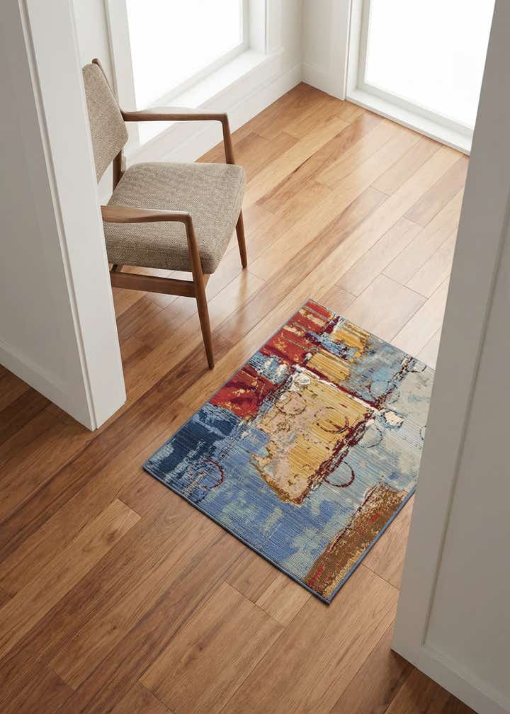 2' 2 x 3' Easy-Clean Modern Indoor / Outdoor Rug