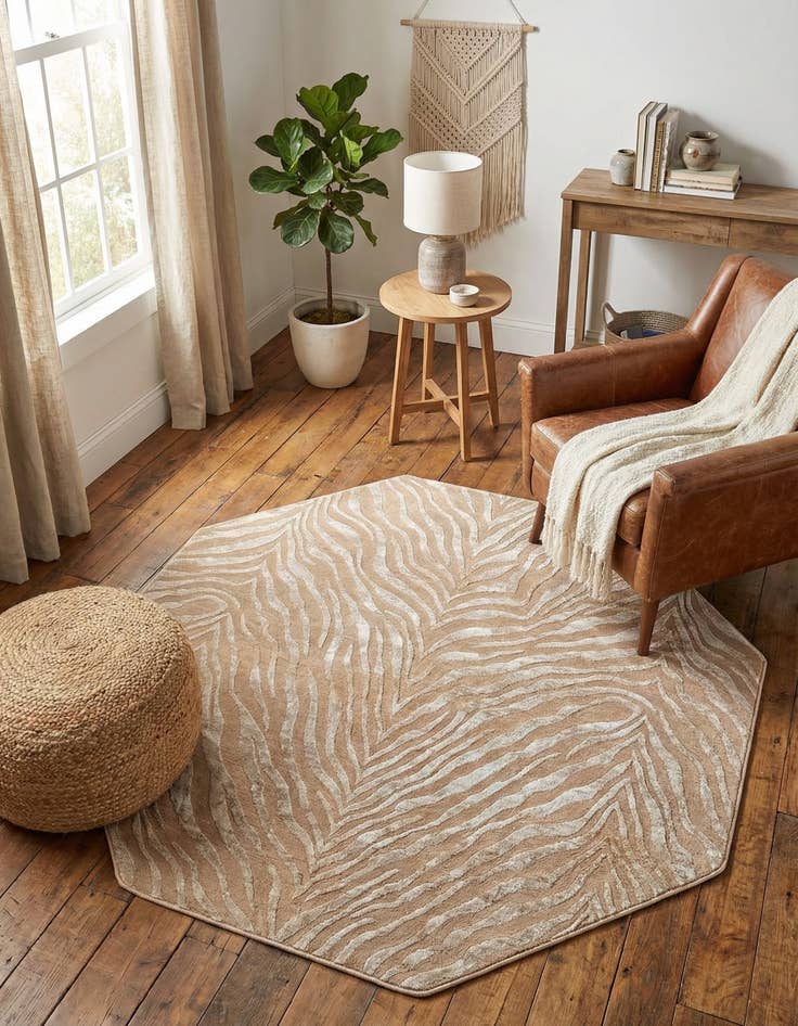 Detail image of 5' 3 x 5' 3 Finsbury Octagon Rug