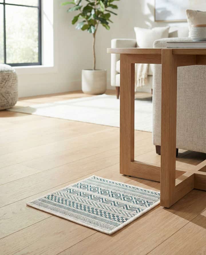 1' 4 x 1' 4 Easy-Clean Striped Indoor / Outdoor Sample Rug