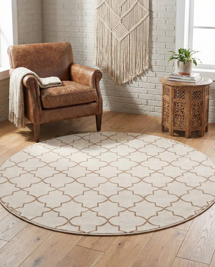 Detail image of Jill Zarin 5' 3 x 5' 3 Uptown Lincoln Center Round Rug