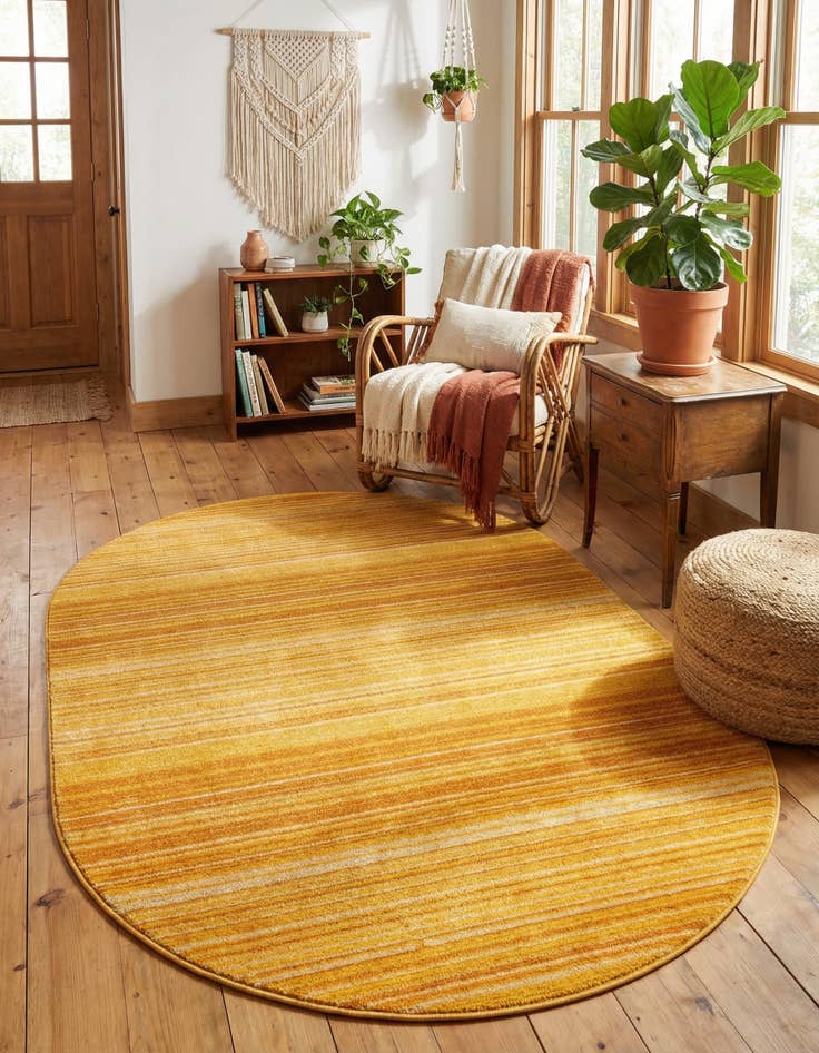 Detail image of 5' 3 x 8' Gemstone Oval Rug