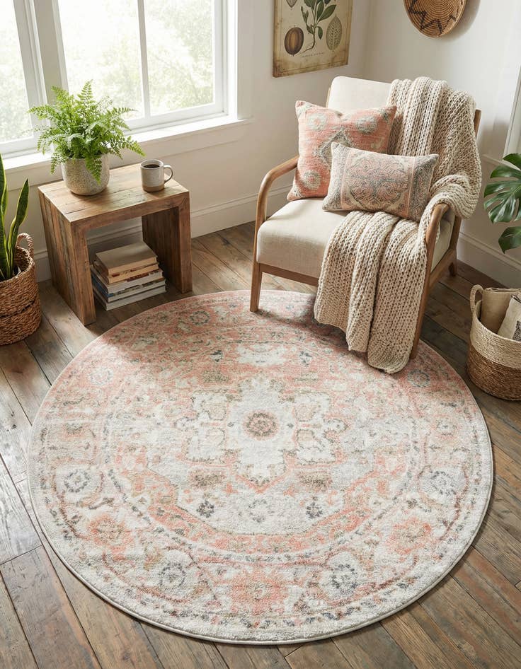 Detail image of 6' x 6' Madeline Vintage Round Rug