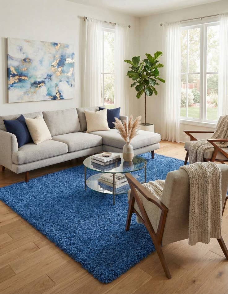 Detail image of 9' x 12' Solid Shag Rug