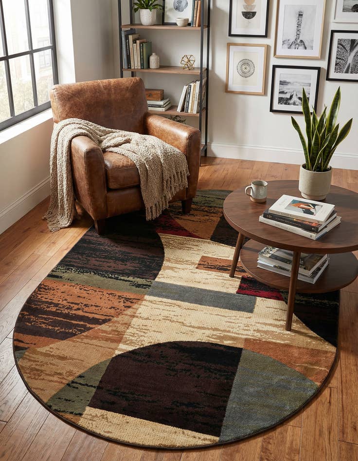 Detail image of 5' 3 x 8' Cafe Oval Rug