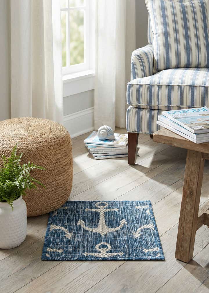 1' 4 x 1' 4 Easy-Clean Coastal Indoor / Outdoor Sample Rug
