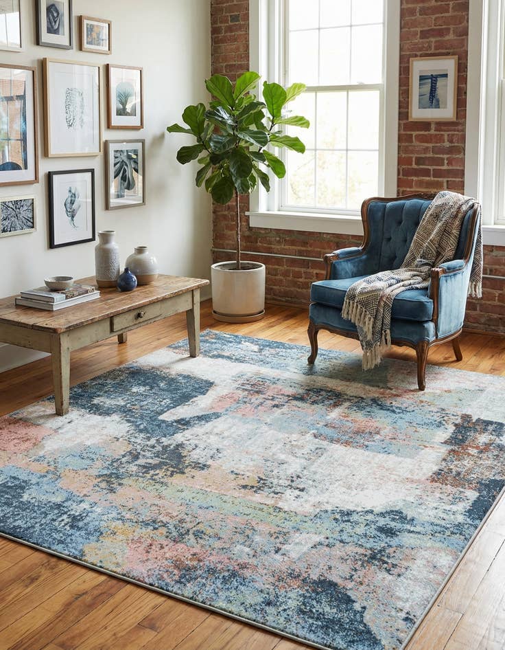 Detail image of 7' 10 x 7' 10 Kamala Washable Square Rug