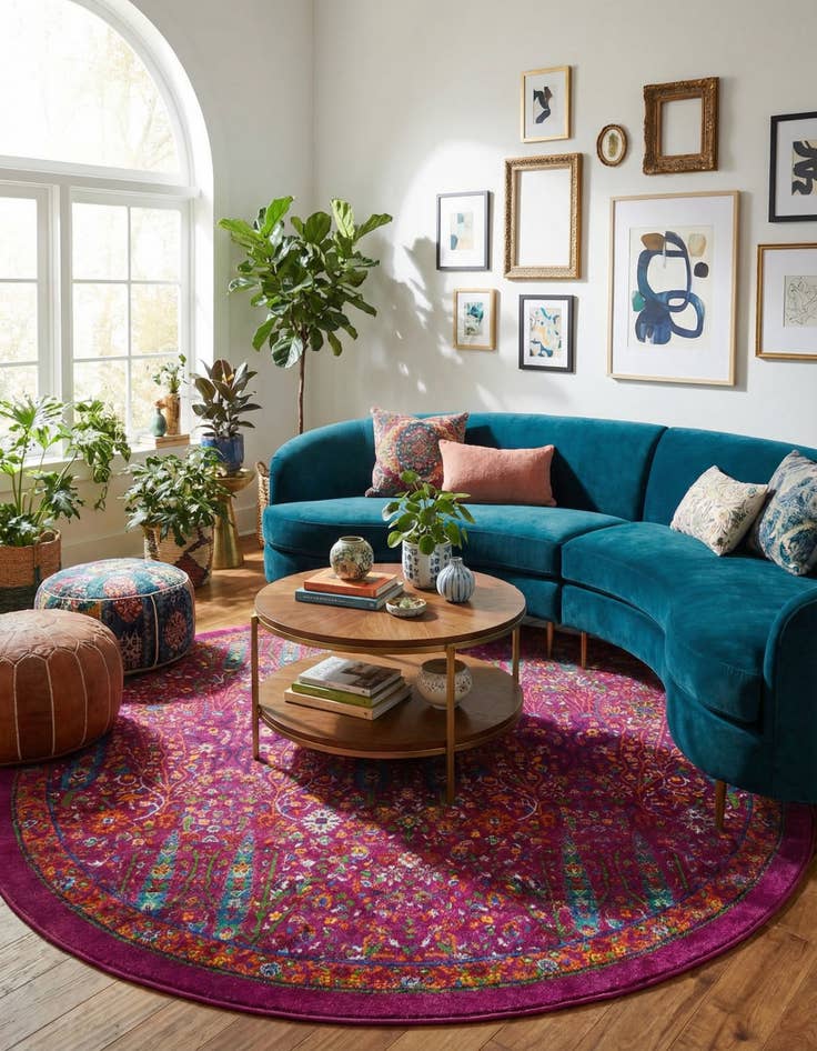 Detail image of 7' 10 x 7' 10 Calypso Round Rug