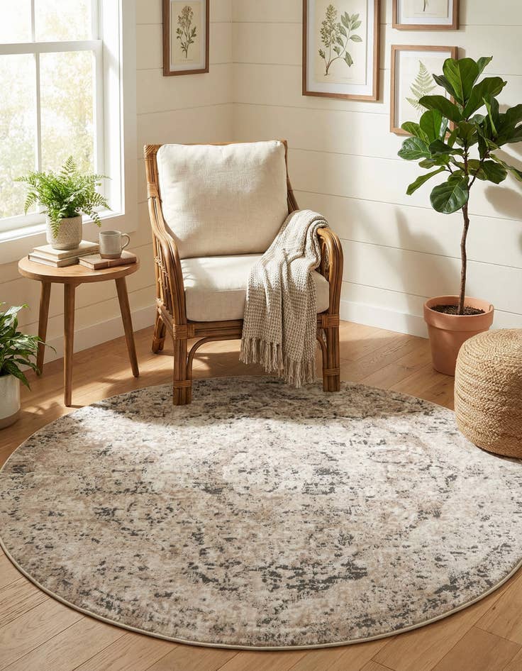 Detail image of 5' 3 x 5' 3 Oregon Round Rug