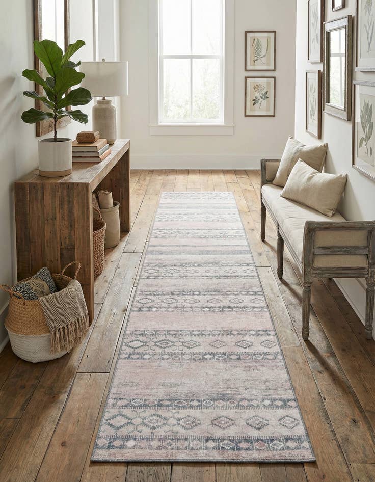 Detail image of 2' 6 x 12' Washable Timeless Runner Rug