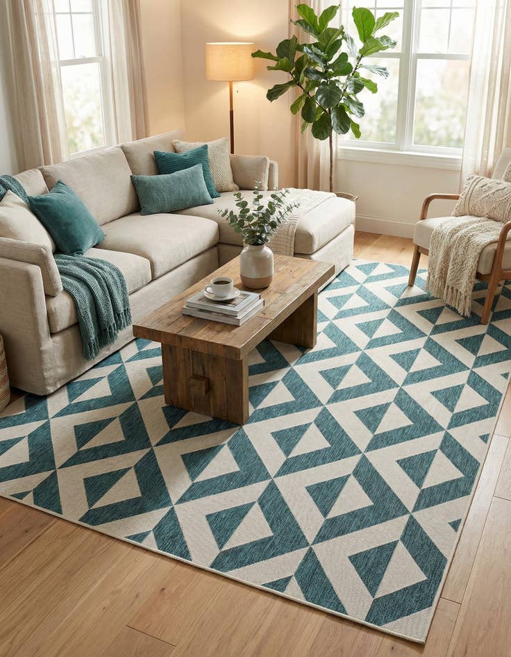 Detail image of 7' 10 x 10' Washable Jill Zarin Napa Indoor / Outdoor Rug