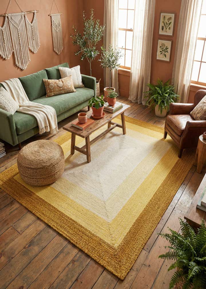 7' 10 x 10' Handmade Hand Braided Wool Rug