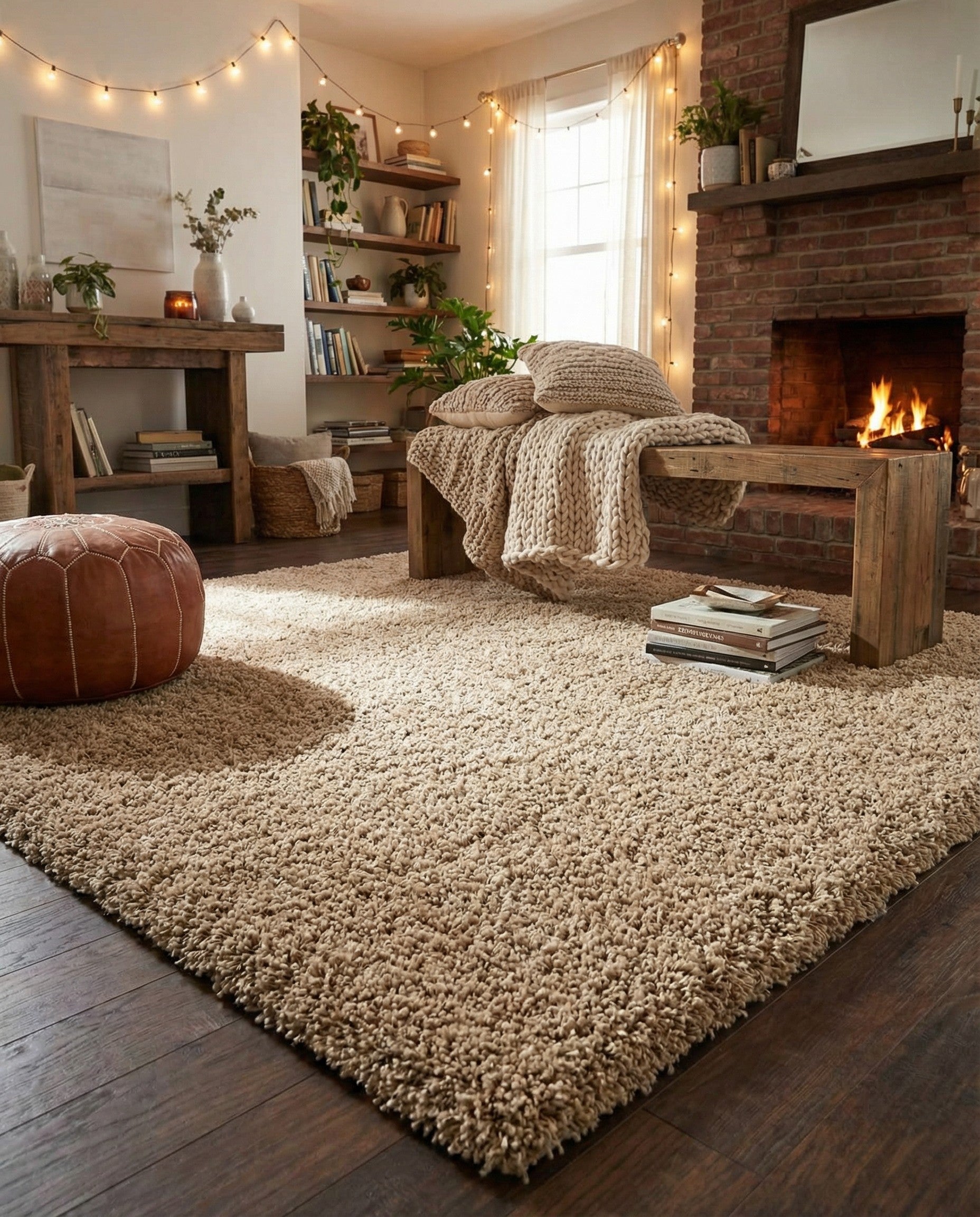 8' x 8' Soft Solid Shag Square Rug