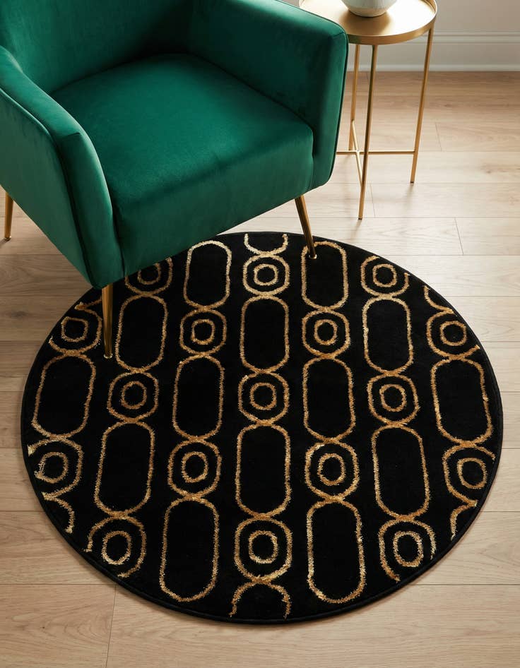 Detail image of 3' x 3' Vogue Geo Round Rug