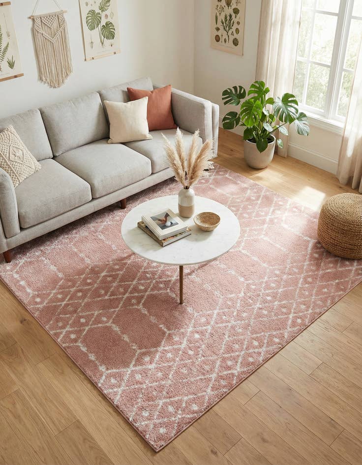 Detail image of  7' 10 x 7' 10 Paxon Trellis Square Rug