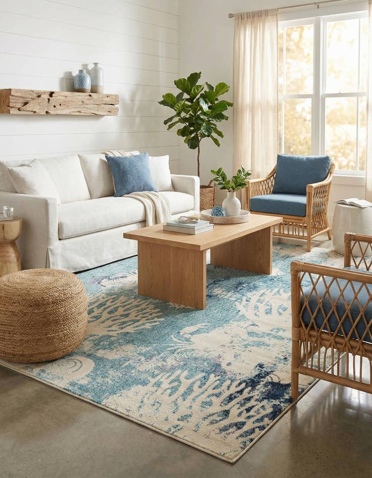 Detail image of 7' 10 x 11'  Washable Capri Rug