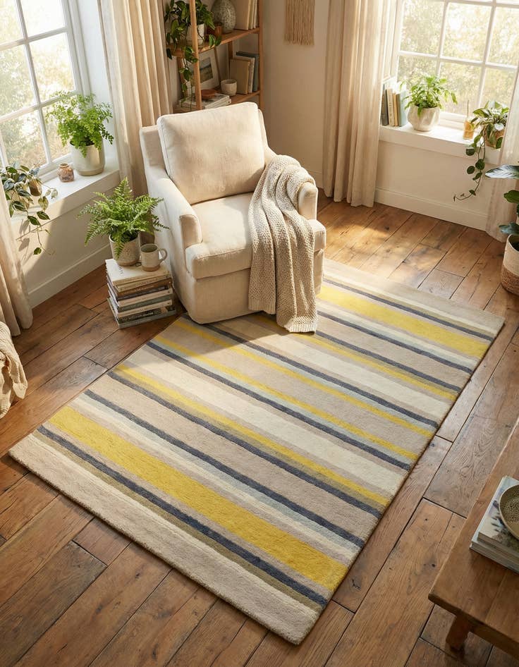 Detail image of 4' x 5' Luna Wool Rug