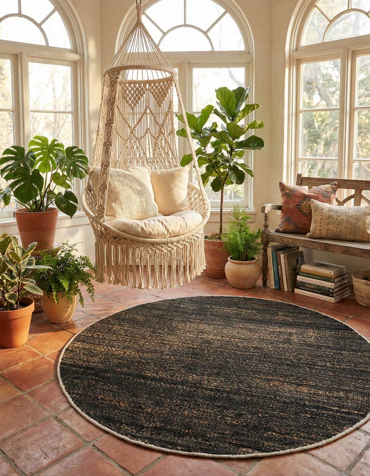 Detail image of 5' 3 x 5' 3 Palm Beach Jute Round Rug