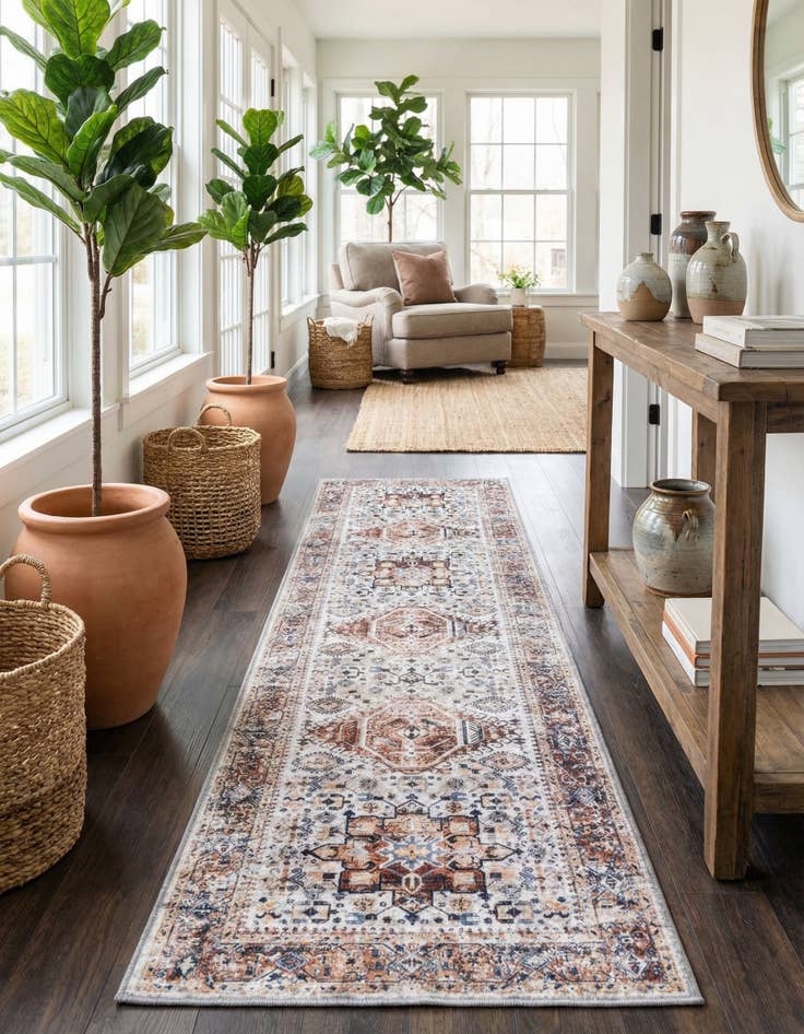 Detail image of 2' 7 x 13' 1  Washable Yara Runner Rug