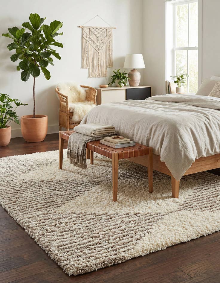 Detail image of 8' x 8' Infinity Shag Square Rug