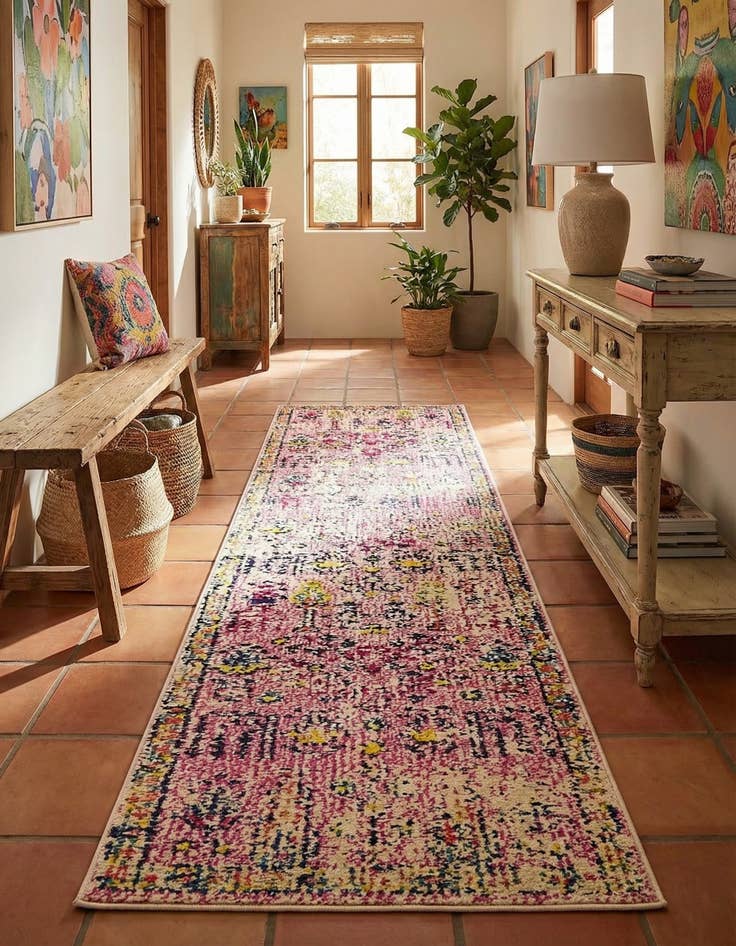 Detail image of 2' x 6' 9 Washable El Paso Runner Rug