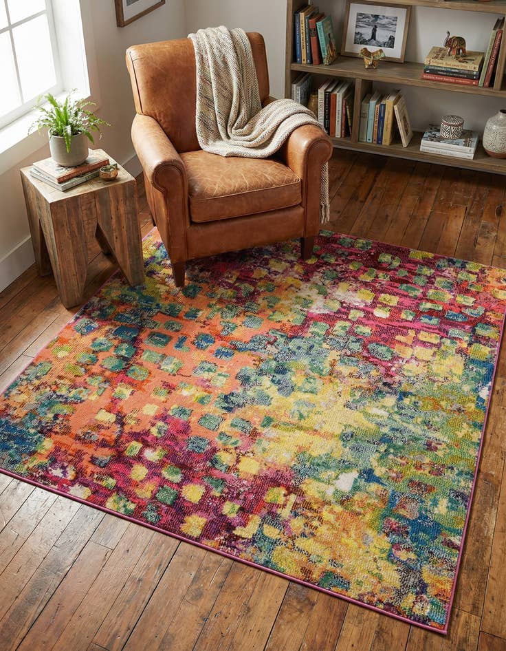 Detail image of 5' x 5' Washable Sevilla Square Rug
