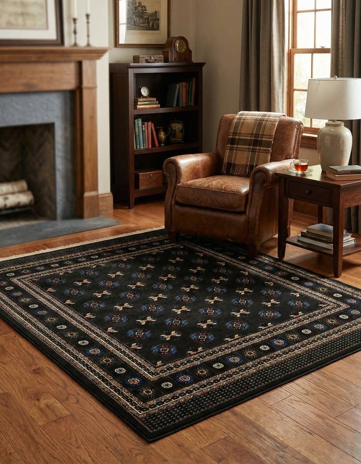 Detail image of 6' x 6' Bokhara Square Rug