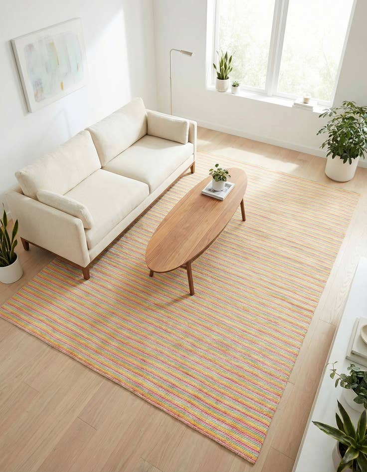 Detail image of  7' 10 x 10'  Hand Woven Happy Rugs Happy Home Wool