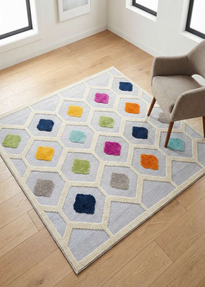 5' 3 x 5' 3 Easy-Clean Aruba Indoor / Outdoor Square Rug