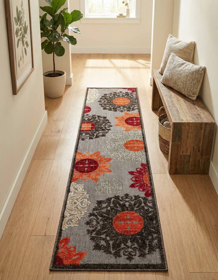 Detail image of 2' x 8' Washable Modern Indoor / Outdoor Runner Rug