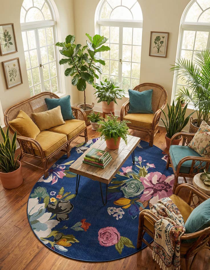 Detail image of 7' 10 x 10' Blossom Oval Rug