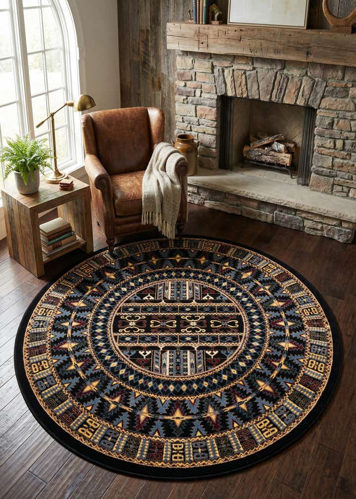 6' x 6' Bokhara Round Rug