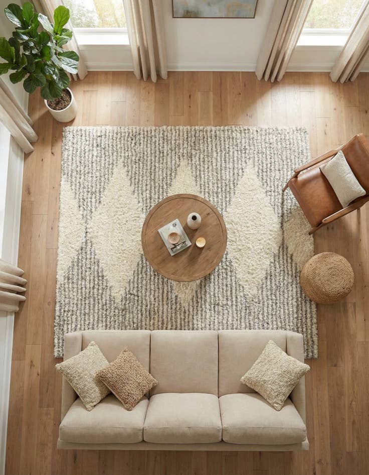 Detail image of  8' x 8' Infinity Shag Square Rug