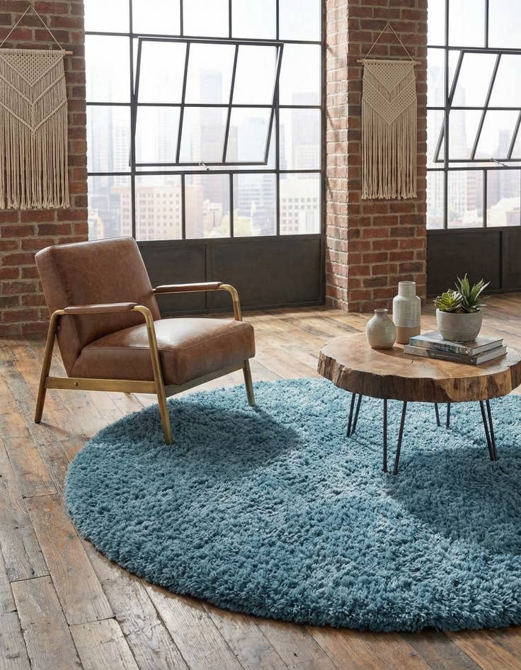 Detail image of 6' x 6' Infinity Shag Round Rug