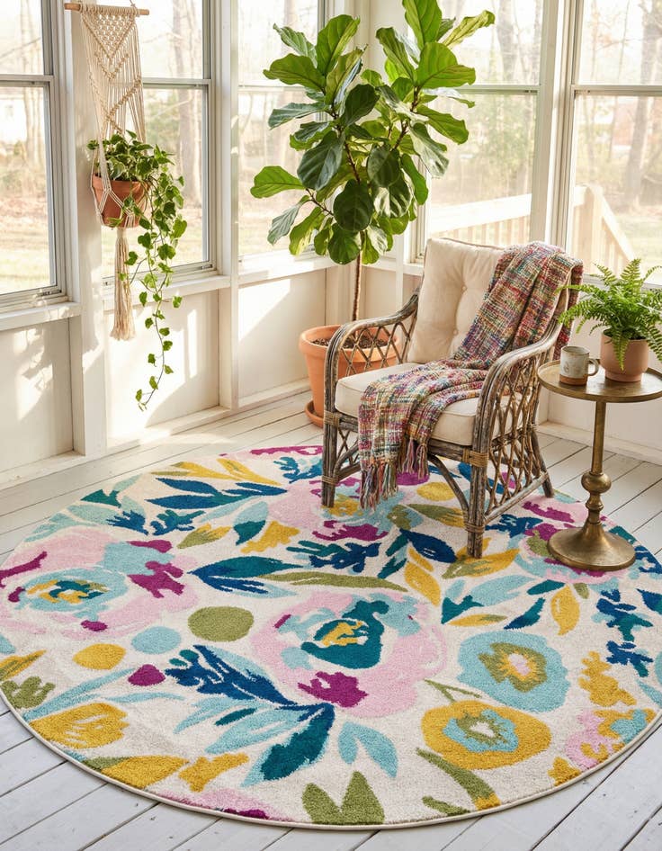 Detail image of 6' x 6' Bloom Round Rug