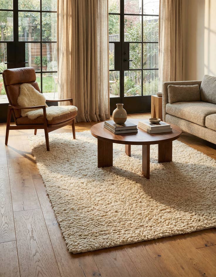 Detail image of 6' 1 x 9' Hand Woven Haka Deluxe Shag Rug