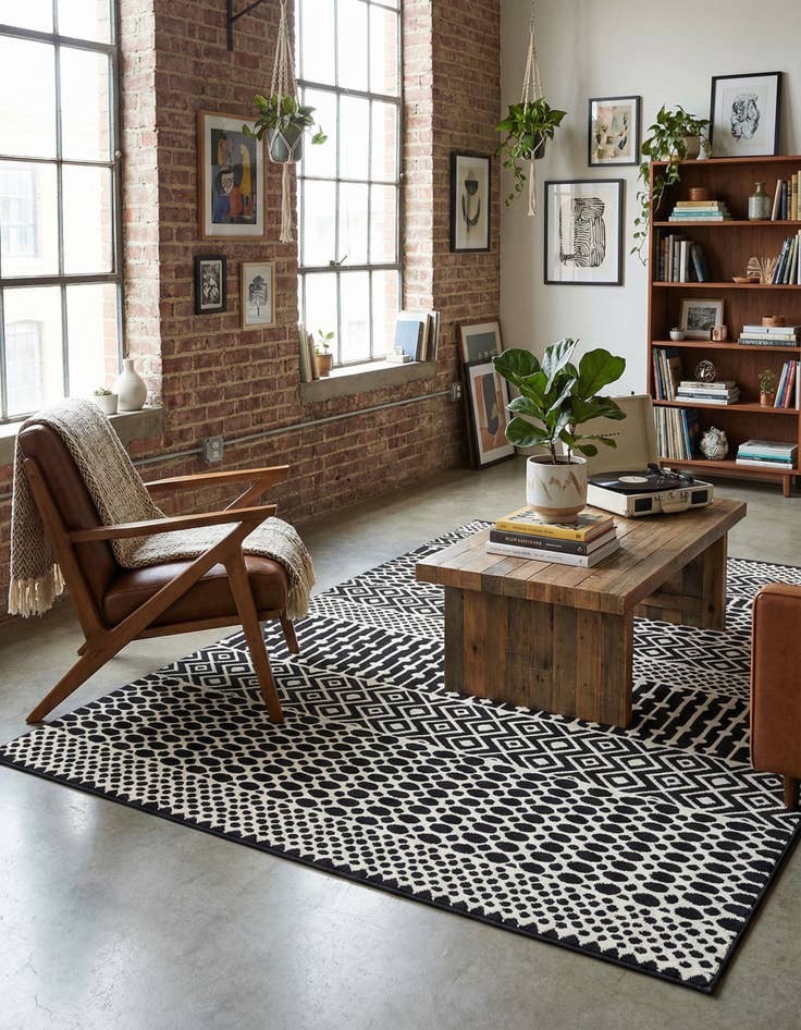 Detail image of 5' 3 x 8' Milano Rug