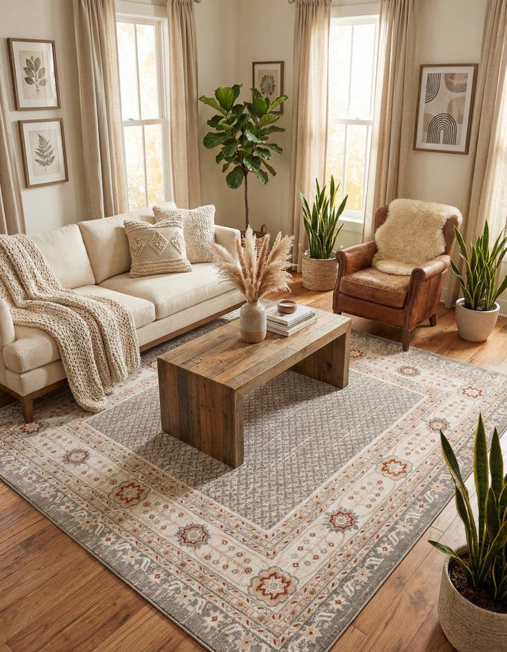 Detail image of 7' 10 x 7' 10 Charlotte Square Rug