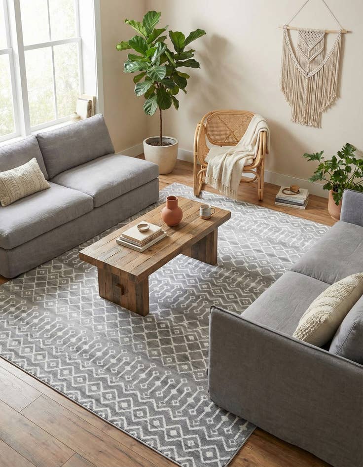 Detail image of 9' x 12' Kasbah Trellis Rug