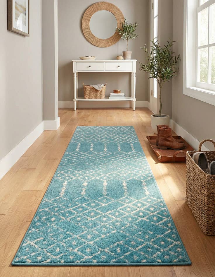 Detail image of 2' x 6' Paxon Trellis Runner Rug