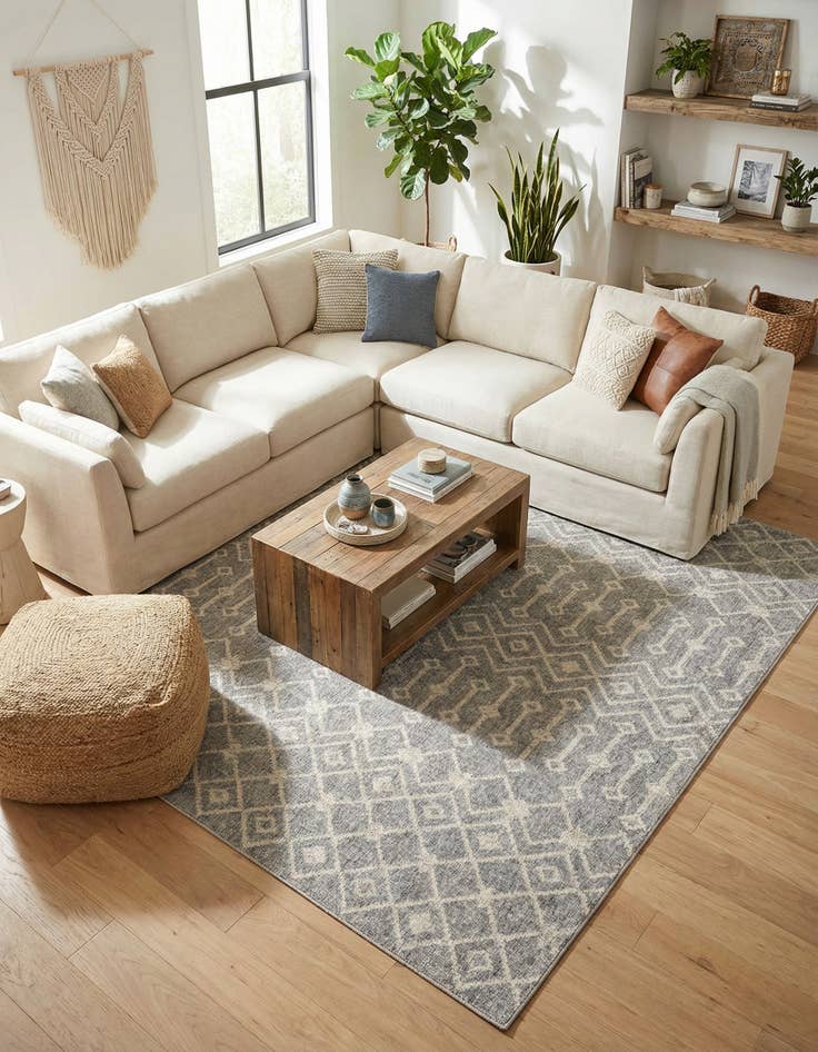 Detail image of 7' 10 x 10' Eco Trellis Rug