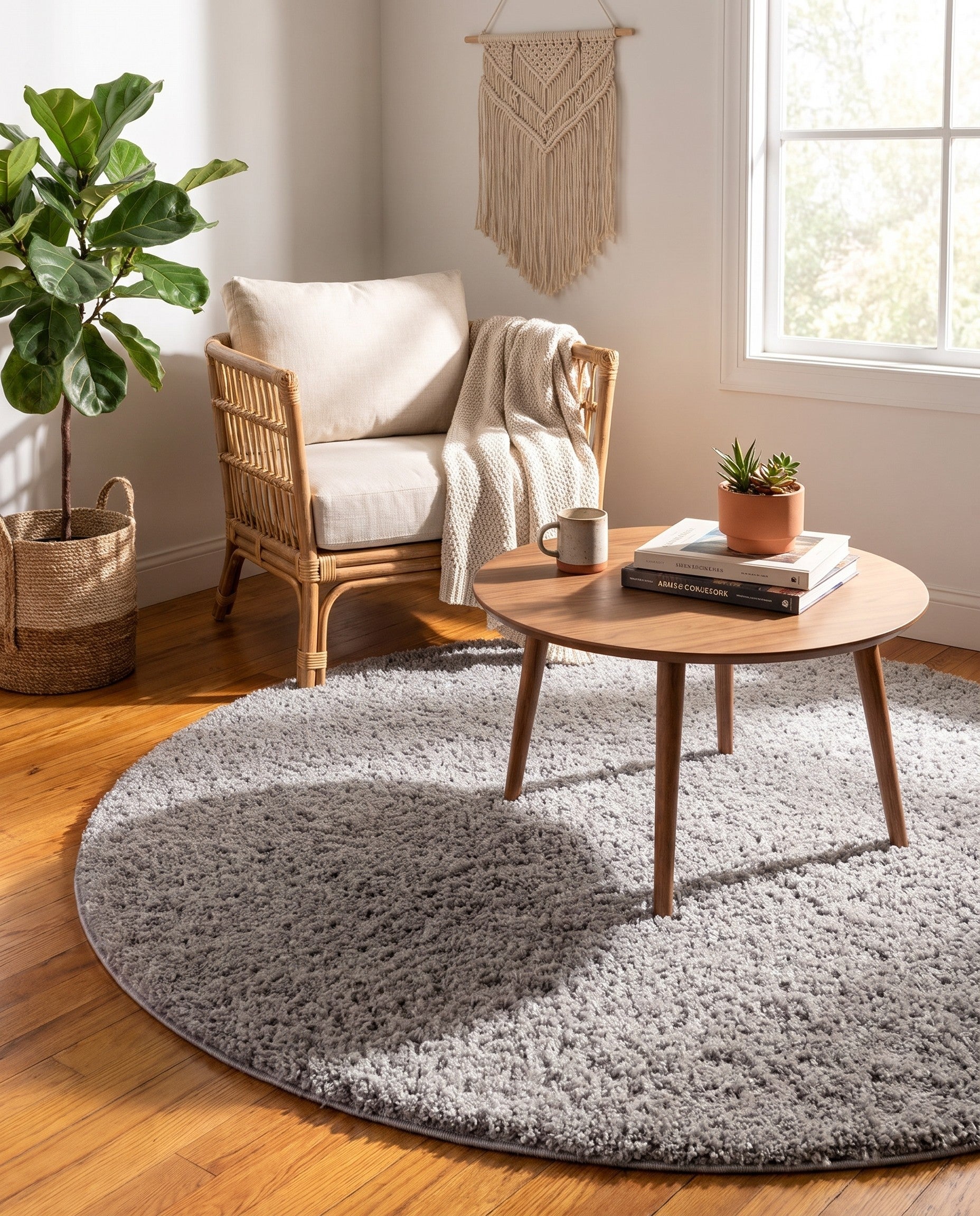 6' x 6' Everyday Shag Round Rug